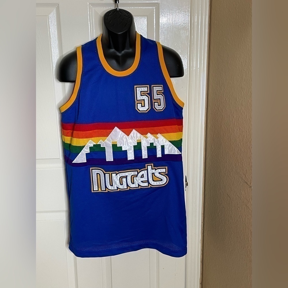 Dikembe Mutombo #55 Denver Nuggets 1991-92 Throwback  Jersey Large‌‌‌‌‌‌ - Picture 3 of 7